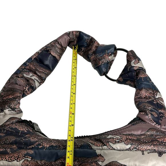 Think Royln Amsterdam Cheetah Knot Shoulder Bag Zipper Pockets Quilted - Picture 7 of 12